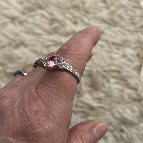 3/$25 18k Plated Pink Diamond Ring - Picture 9 of 9